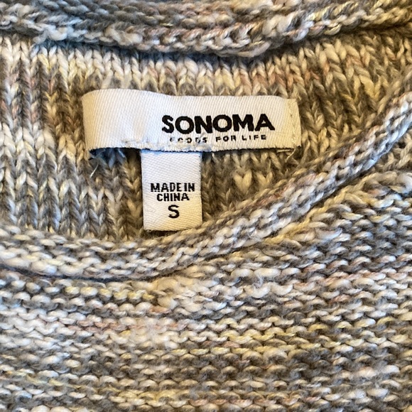 Gray + White Rag Rug Knit Sweater - Picture 9 of 9